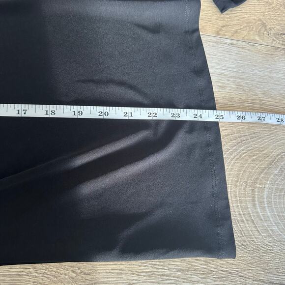 Calvin Klein Square Neck Split Sleeve Pearl Accent Dressy Blouse Top Black 2X - Picture 10 of 10